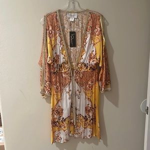 Crystal embellished mini dress